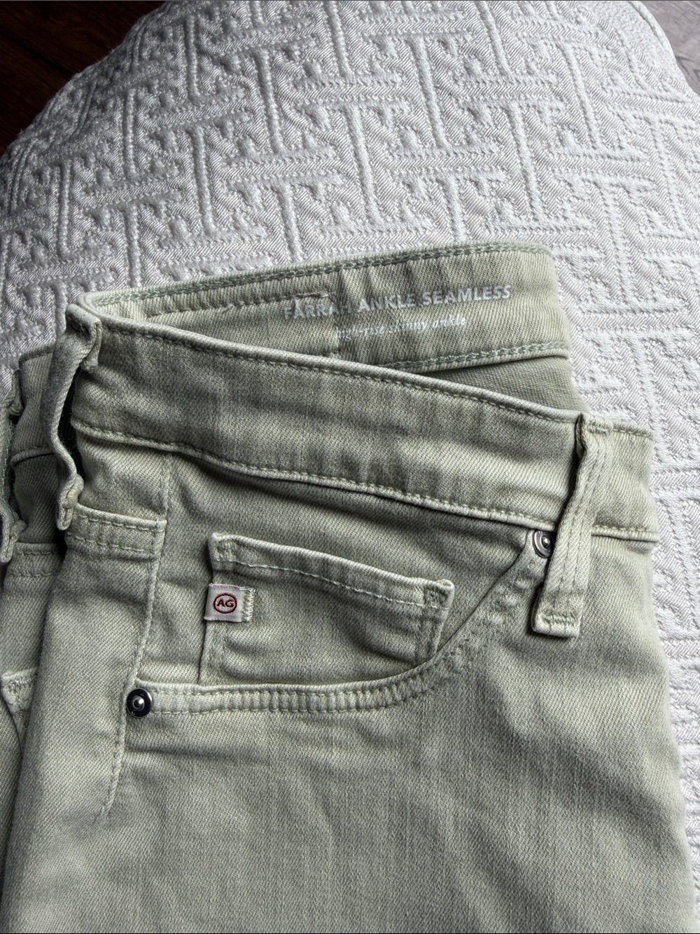 Ag Adriano Goldschmied Light Olive Skinny Men’s Jeans
